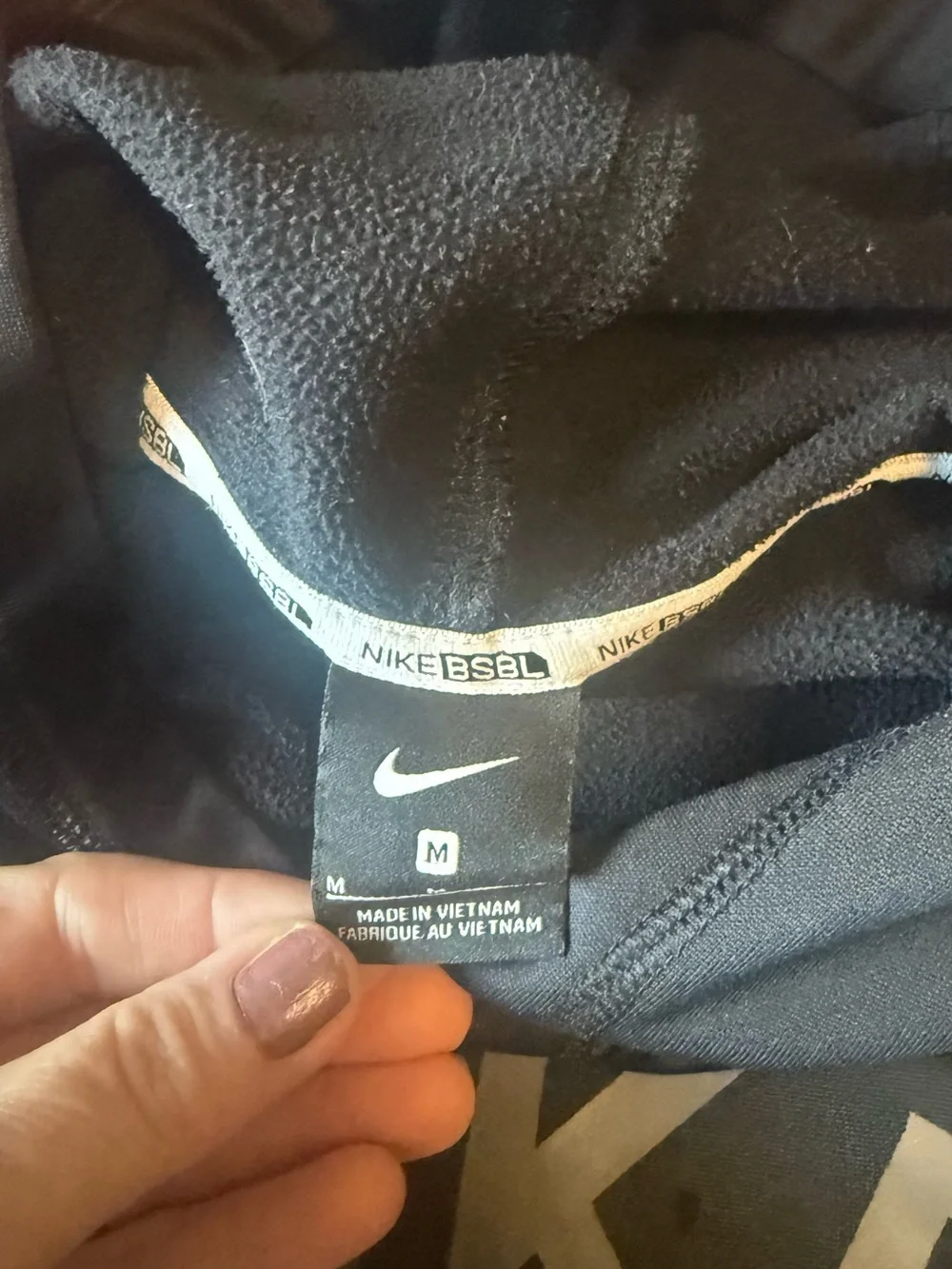 Nike BSBL Black Fleece Pullover Hoodie | Size M
